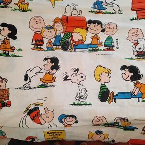 Peanuts Happiness Is Being One Of The Gang Twin XL 1971 Flat Sheet